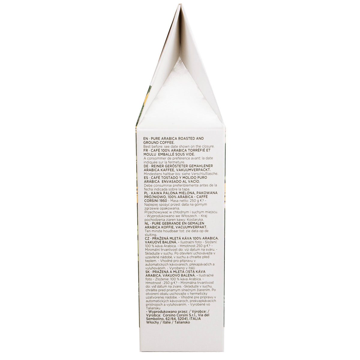 Ground coffee | Ethiopia Natural Coffee | 100% Arabica | 250g | Box of 12 packs