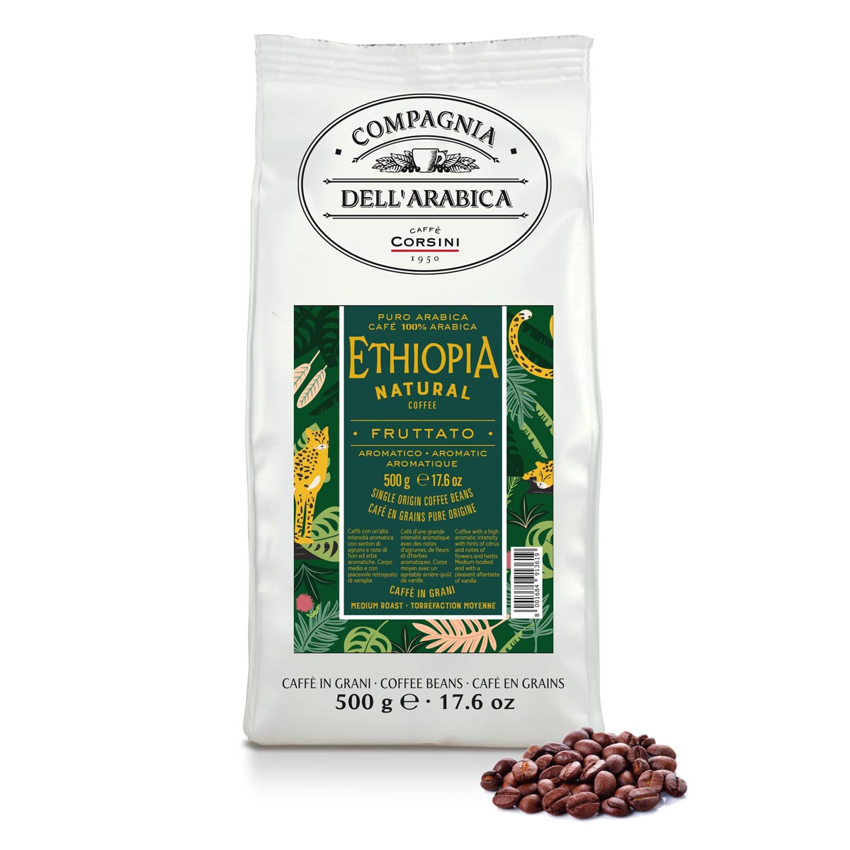 Coffee beans | Ethiopia Natural Coffee | 100% Arabica | 500g
