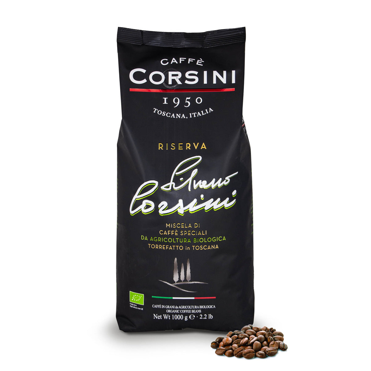 Caffè in grani | Riserva Silvano Corsini da Agricoltura Biologica | 1 Kg