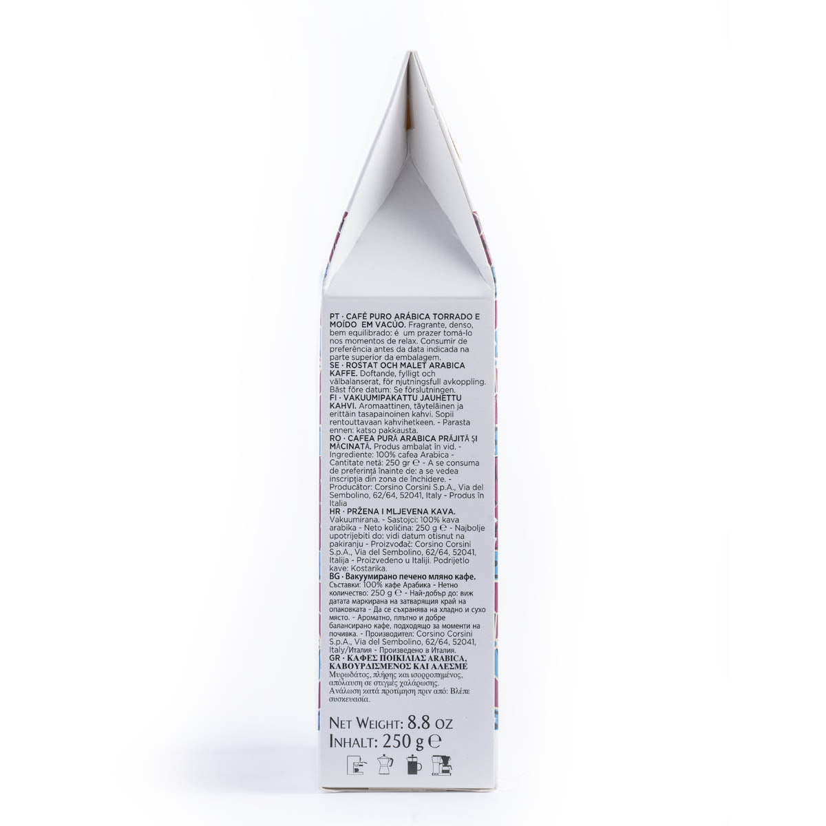 Caffè macinato Costa Rica | 100% Arabica | 250g | Cartone con 12 confezioni