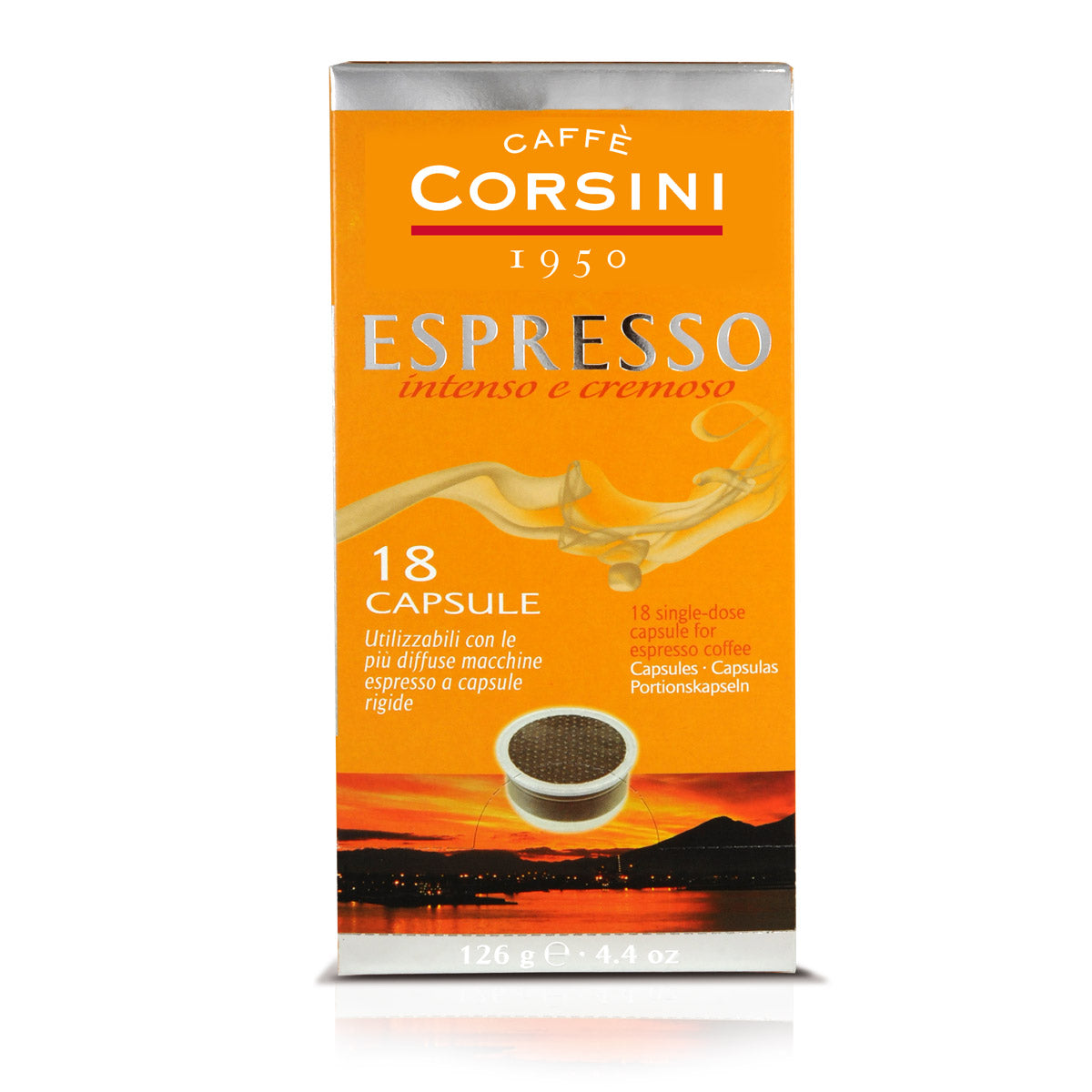 18 capsule di caffè compatibili Lavazza®* Espresso Point®* per confezione | Espresso | Cartone da 12
