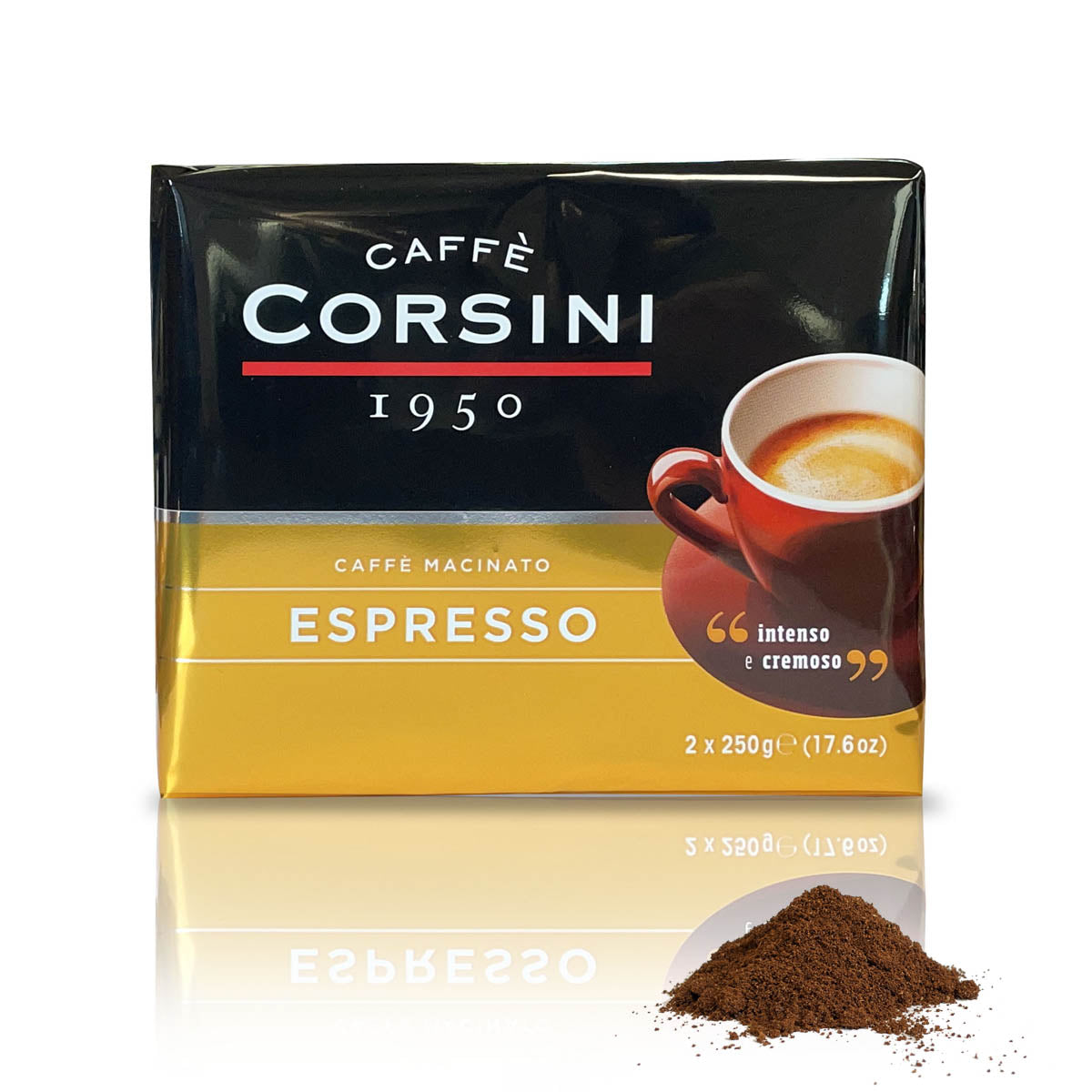 Caffè macinato per Espresso | Confezione con 2 pacchetti da 250g l'uno