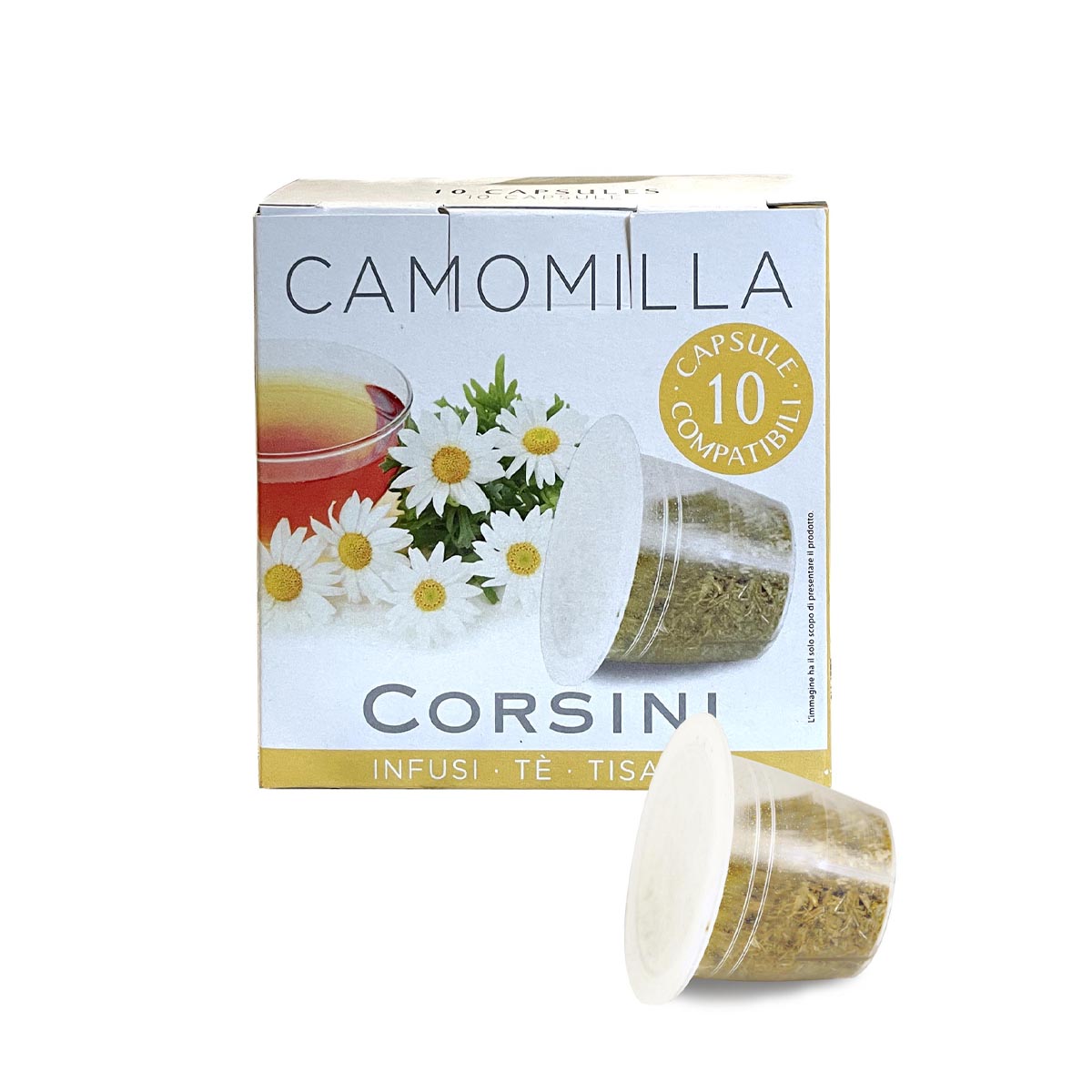 10 capsule di camomilla compatibili Nespresso® | Cartone con 12 confezioni