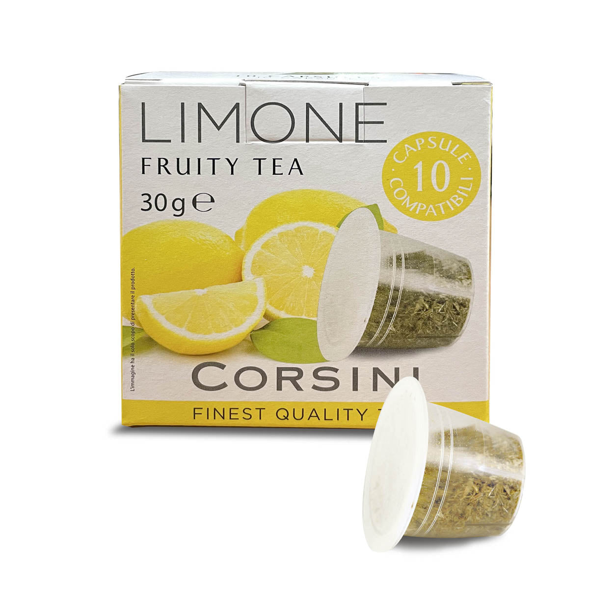 10 capsule di tè compatibili Nespresso® | Tè al limone | Cartone con 12 confezioni