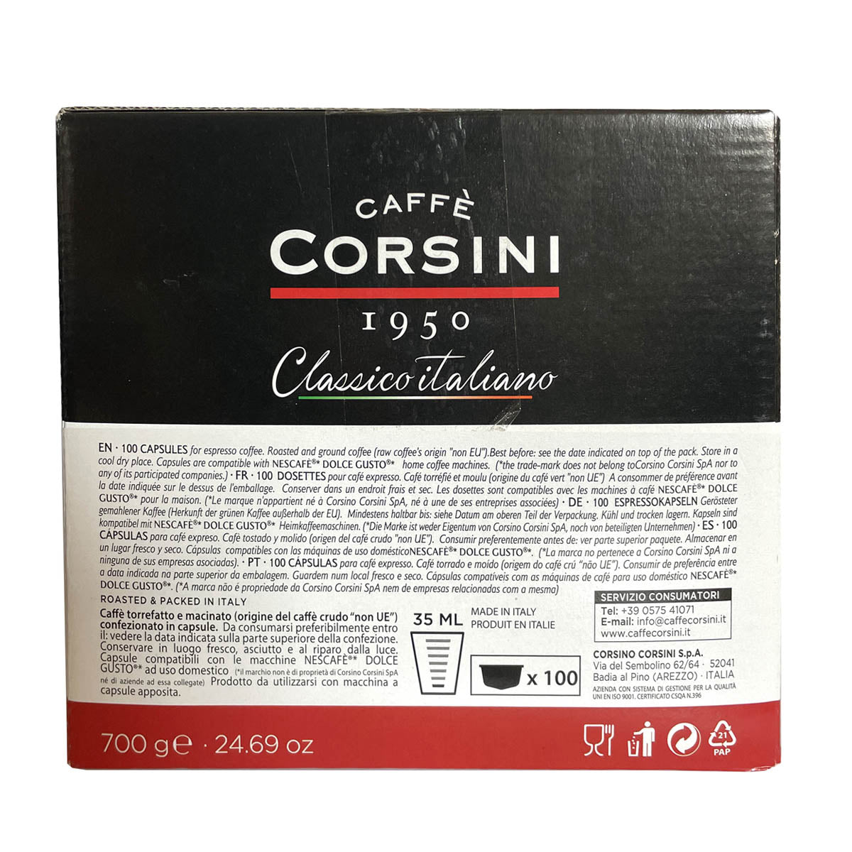 Capsule di caffè compatibili Nescafè® Dolce Gusto® | Classico Italiano Intenso | 100 pezzi