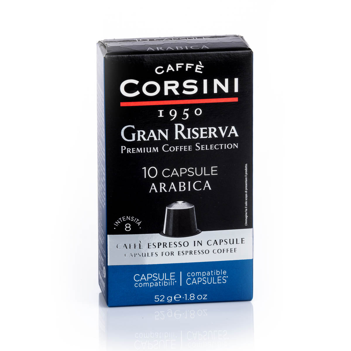 10 capsule di caffè compatibili Nespresso® | Gran Riserva 100% Arabica | Cartone con 6 confezioni