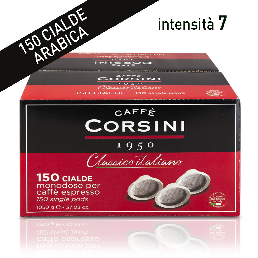 Single-serving pods for Espresso coffee | Classico Italiano | 100% Arabica | 150 pieces