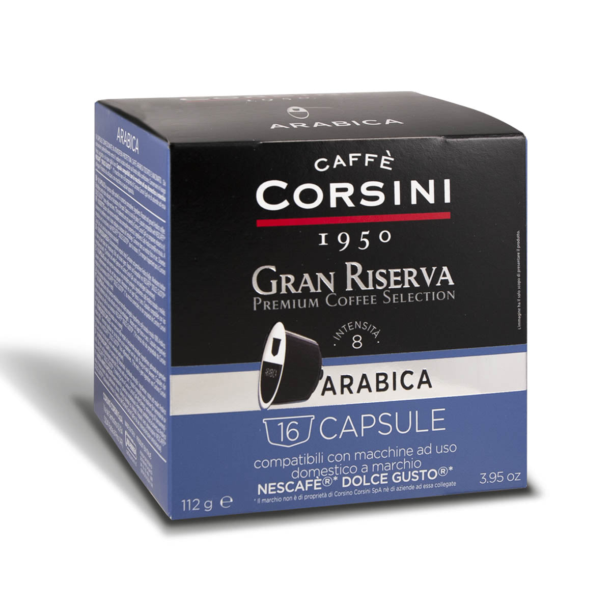 16 capsule di caffè compatibili Nescafè® Dolce Gusto® | Gran Riserva Arabica | Cartone con 6 confezioni