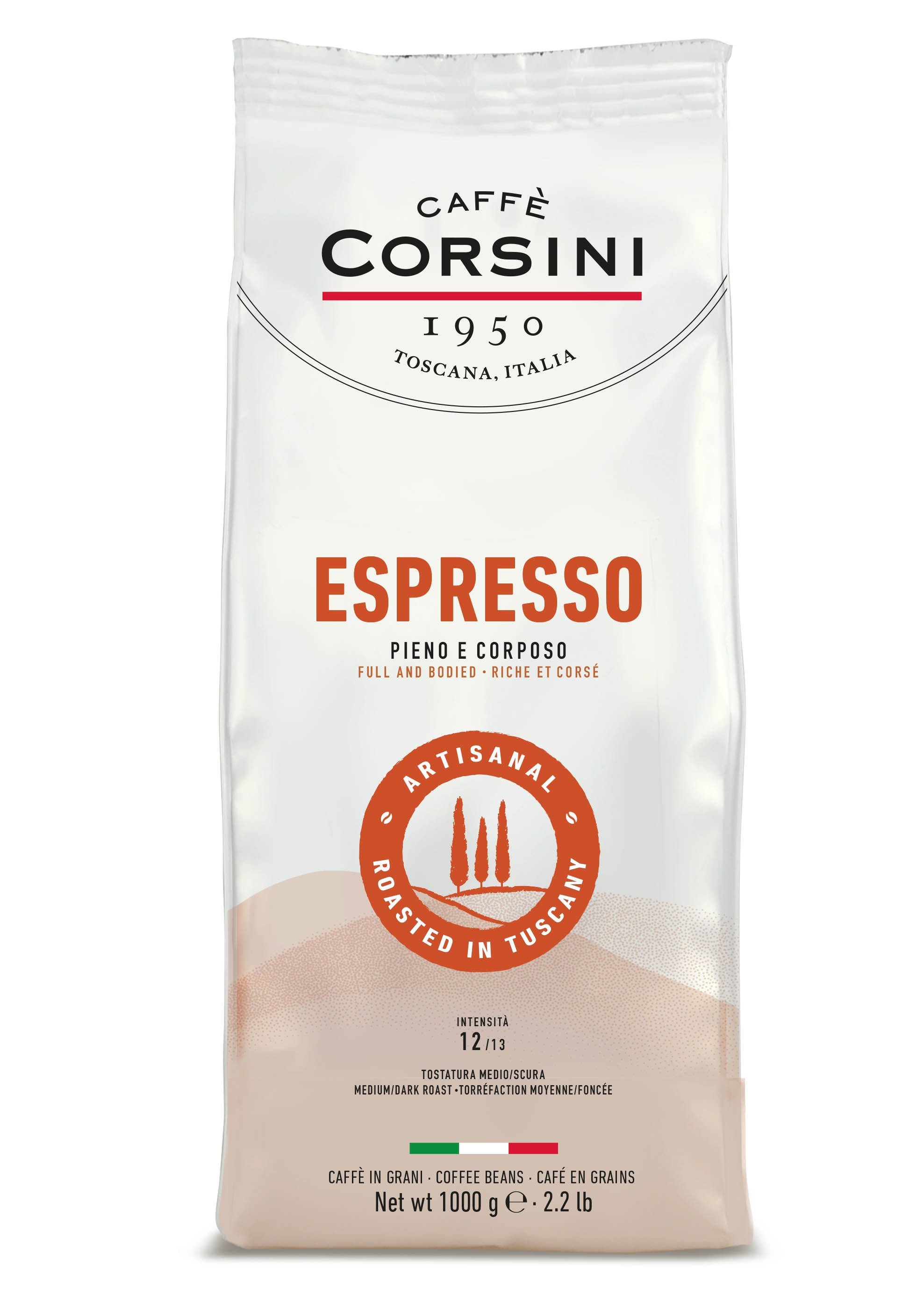 Caffè in grani Espresso 1Kg Nuova gamma Caffè Corsini