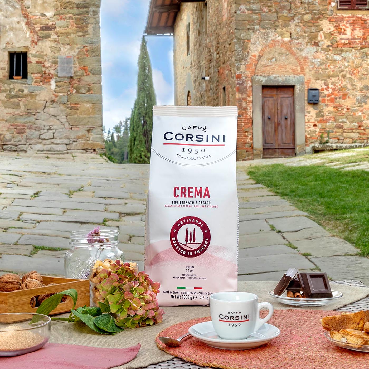 Caffè in grani Crema 1Kg Nuova gamma Caffè Corsini