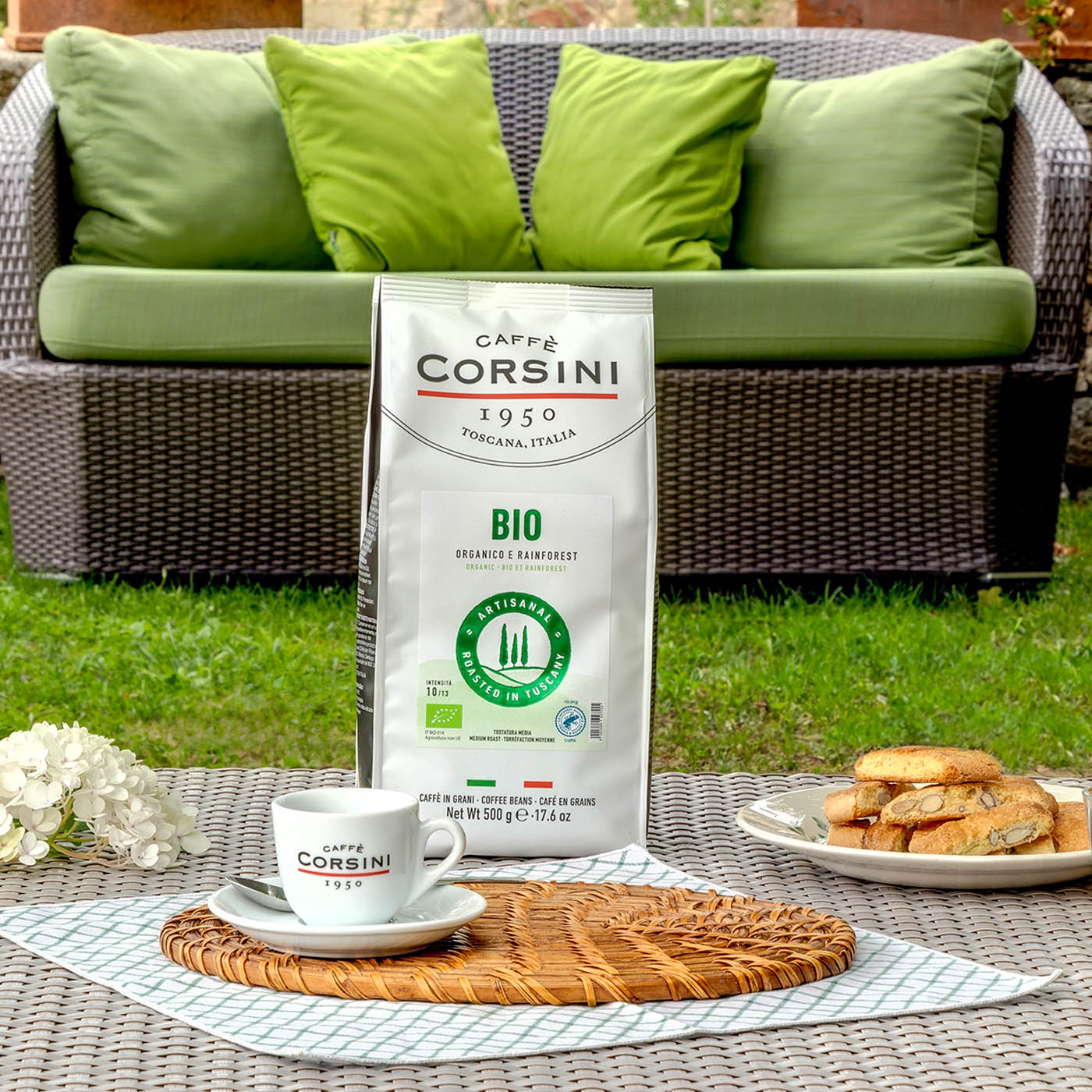 Caffè biologico e Rainforest in grani, BIO, 500g | Nuova gamma home Caffè Corsini