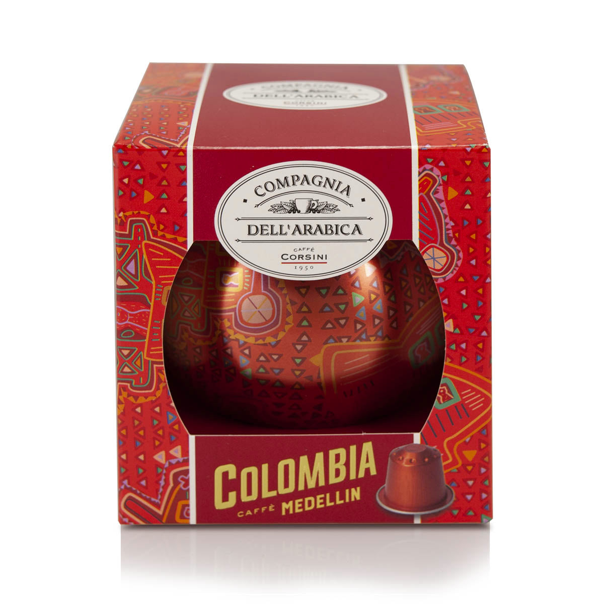 Pallina con 4 capsule caffè in alluminio compatibili Nespresso® | Colombia 100% Arabica | Cartone con 24 palline