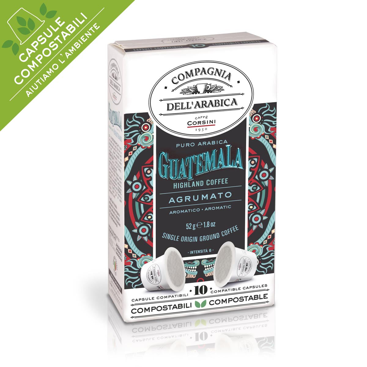 10 capsule compostabili compatibili Nespresso® Guatemala | 100% Arabica | Cartone con 6 confezioni