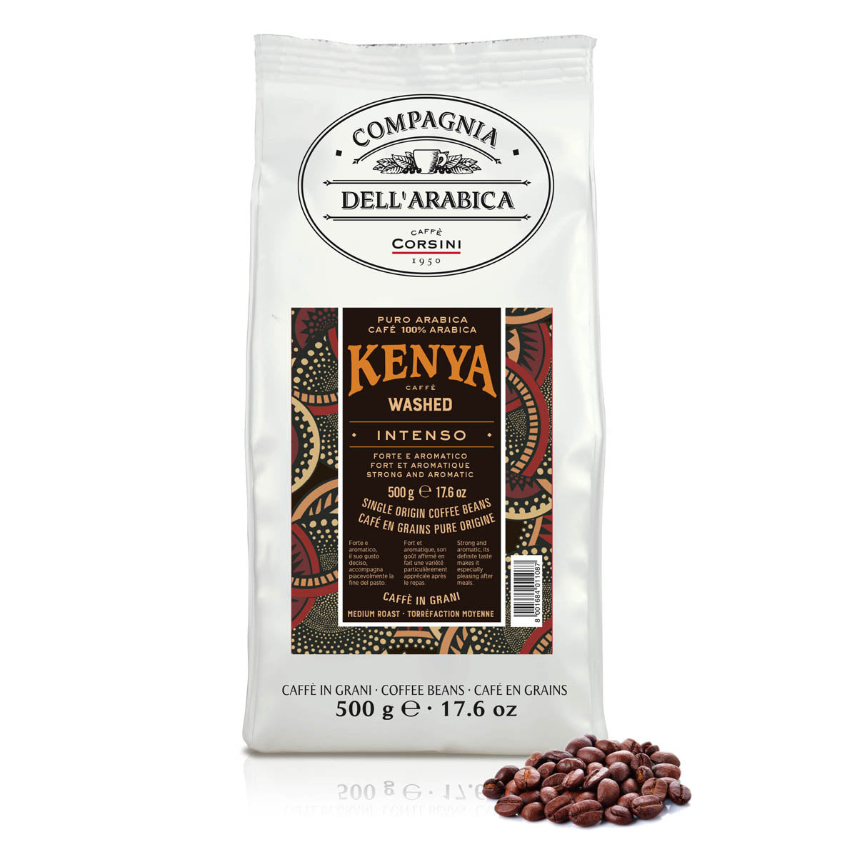 Caffè in grani Kenya, 100% Arabica, Compagnia dell'Arabica Caffè Corsini
