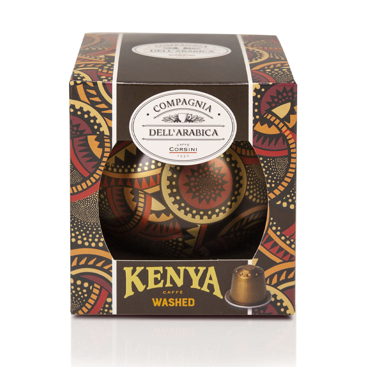 Pallina di Natale con 4 capsule caffè in alluminio compatibili Nespresso® | Kenya 100% Arabica | Cartone con 24 palline