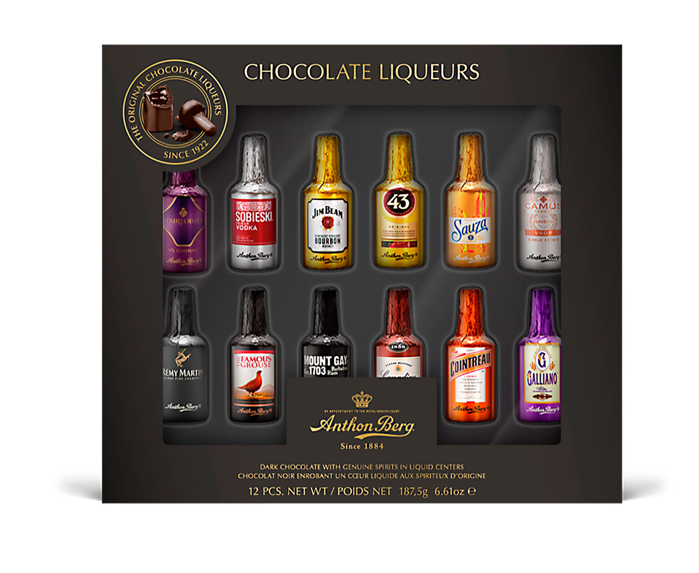 12 cioccolatini assortiti Anthon Berg | Confezione regalo | 187g