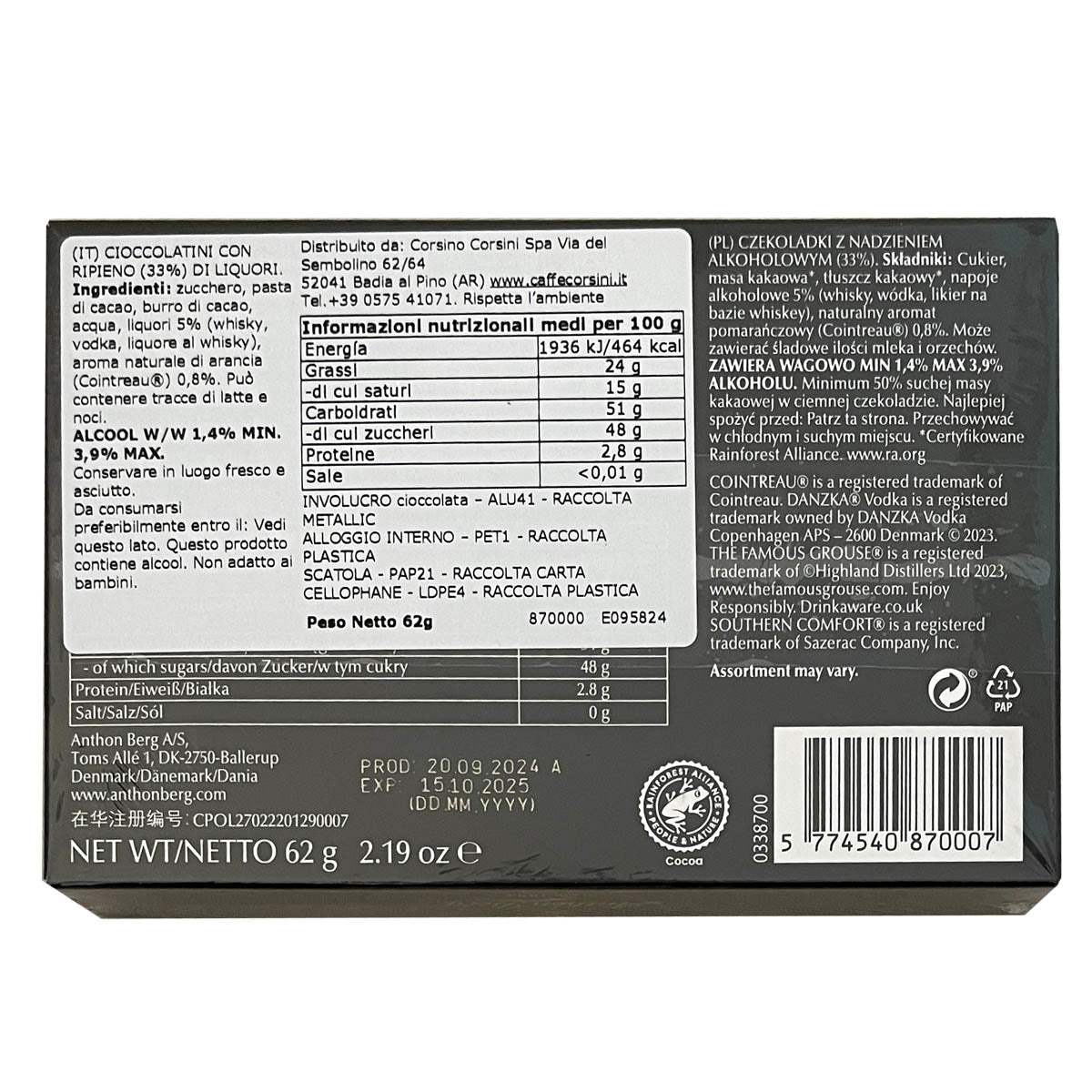 4 Cioccolatini Anthon Berg