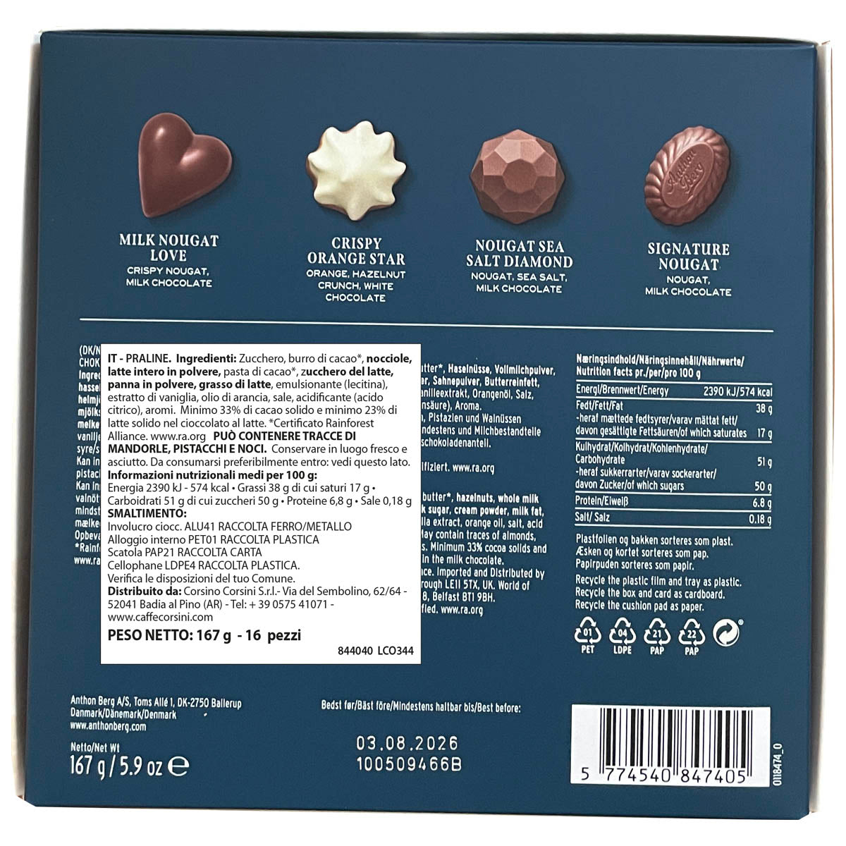 Anthon Berg | 16 cioccolatini assortiti | Box da 10