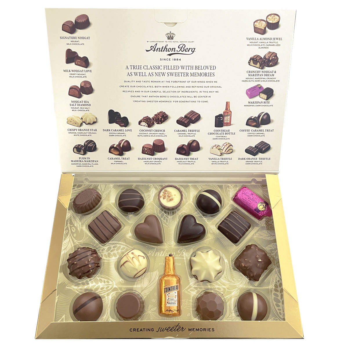 Anthon Berg | Elegante confezione regalo | Cioccolatini assortiti | 200g
