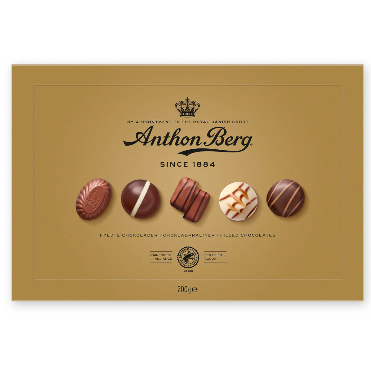Anthon Berg | Elegante confezione regalo | Cioccolatini assortiti | 200g