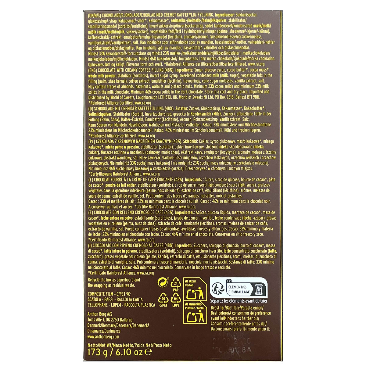 Cioccolatini assortiti ripieni di Liquore al Caffé Kahlúa® |Box da 14