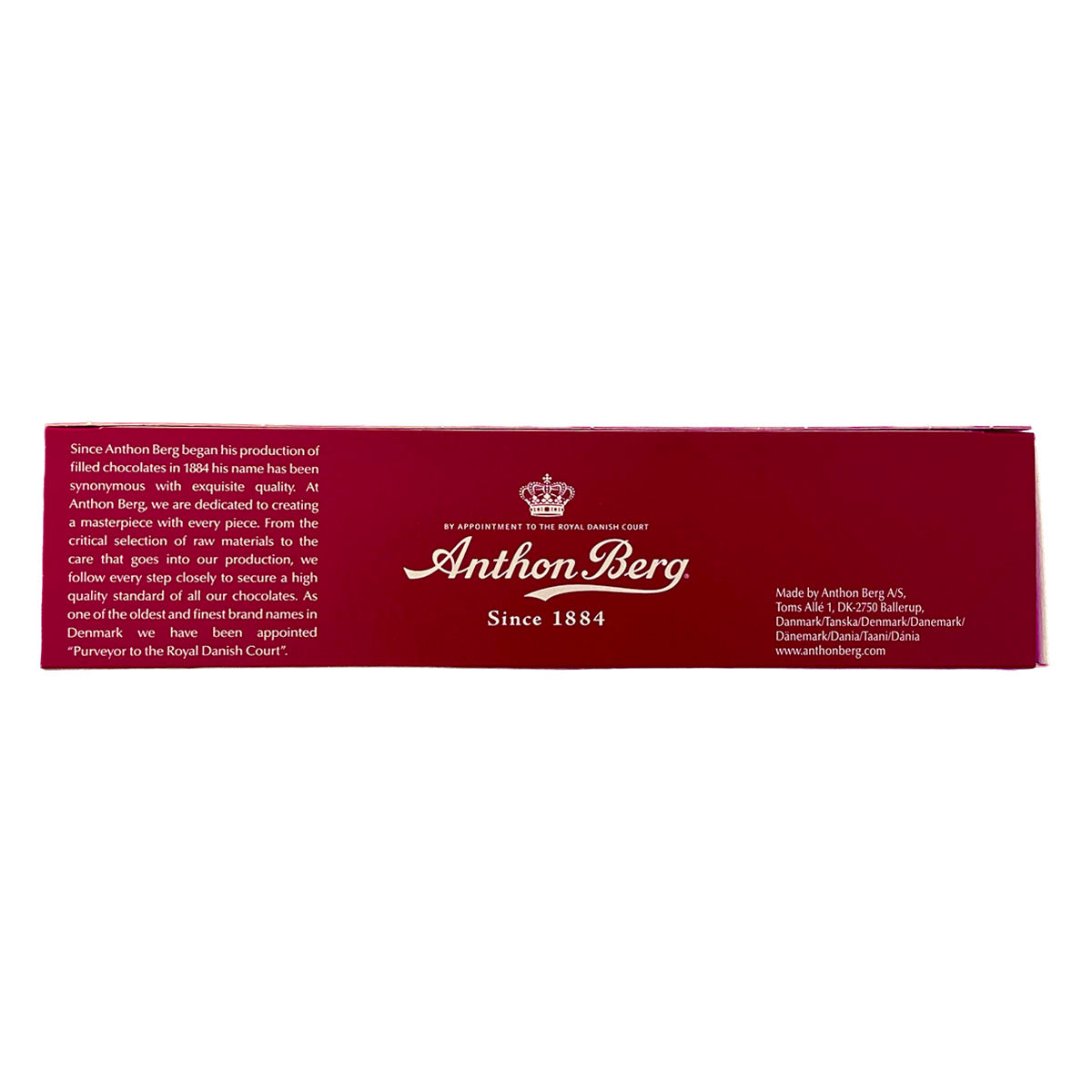 Anthon Berg | Cherry in Rum | Cioccolato fondente con marzapane e ripieno di ciliegie al rum | Cartone da 12