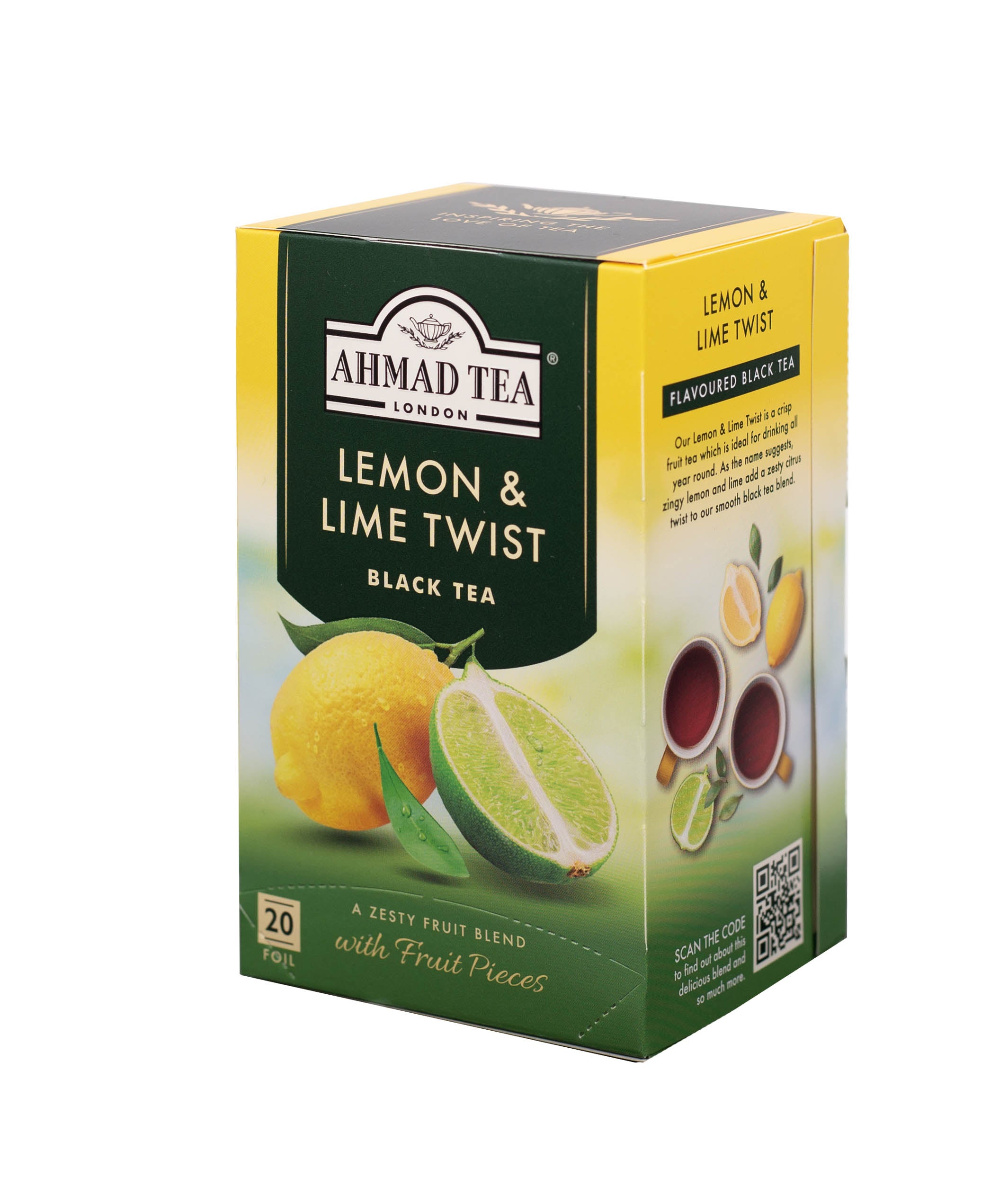 Tè nero Limone e lime | Ahmad Tea | 20 bustine