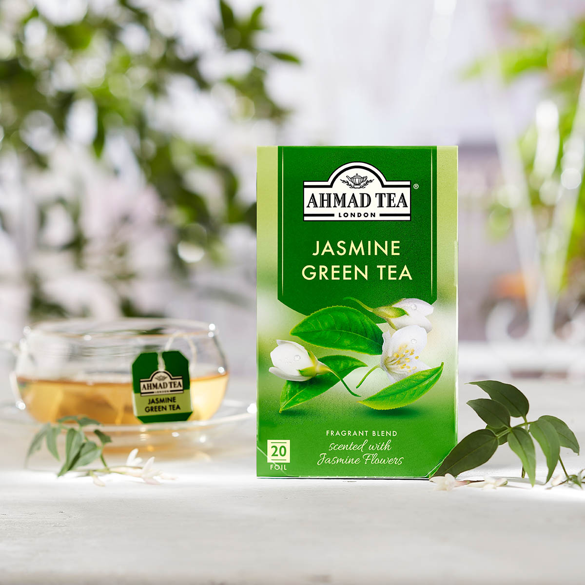 Tè verde Jasmine Romance | 20 bustine per confezione | Cartone con 6 confezioni