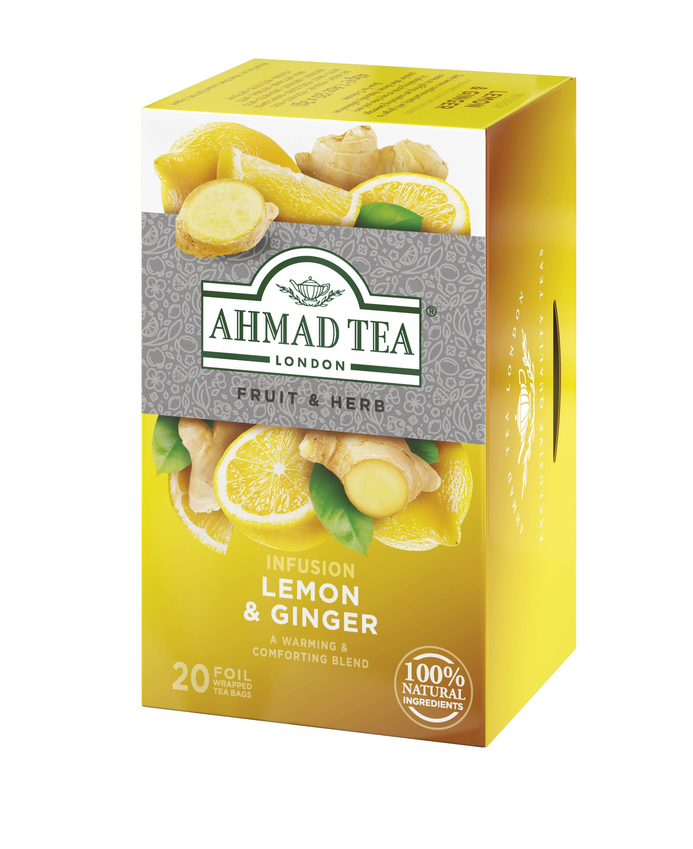 Infuso limone e zenzero | Ahmad Tea | 20 bustine