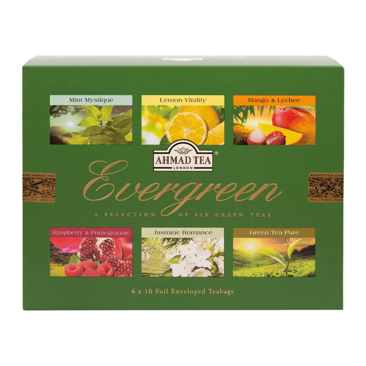 Tè verde | Evergreen selection | 60 bustine per confezione | Cartone da 8
