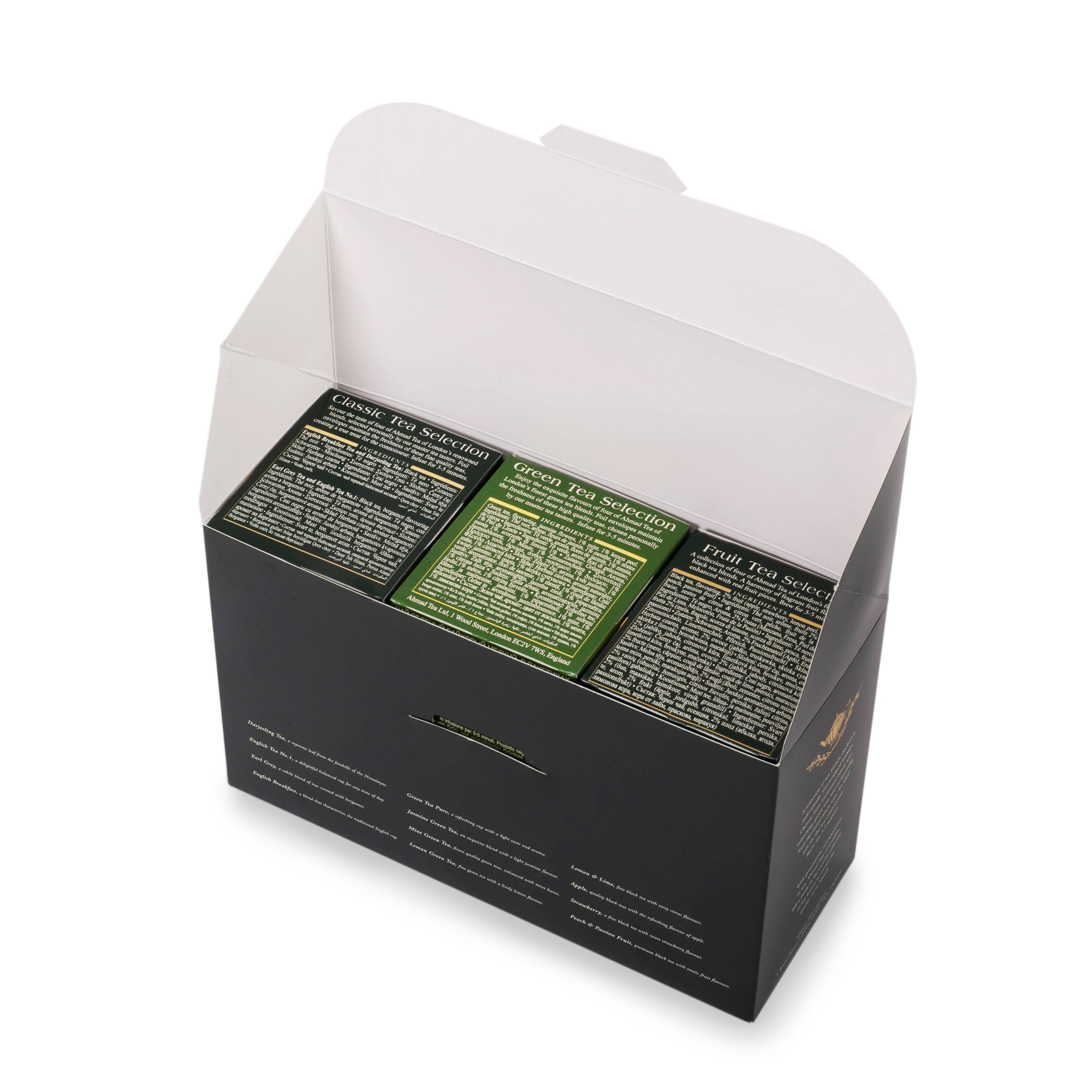 Twelve Teas Selection | Selezione di tè: tè nero e tè verde assortiti | Ahmad Tea | 60 bustine