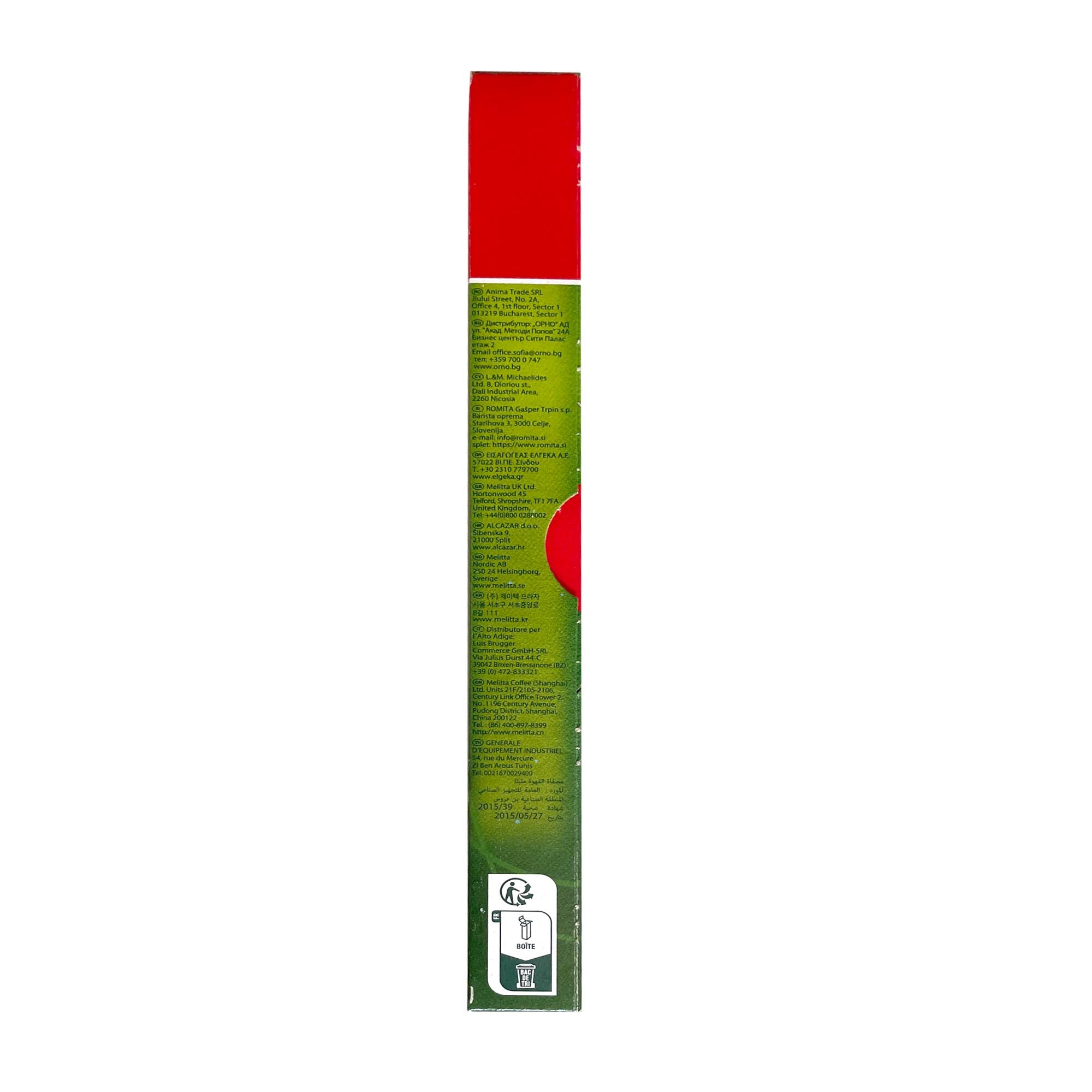 Confezione contenente 40 filtri in carta Melitta 1x4 tazze | Cartone con 18 confezioni