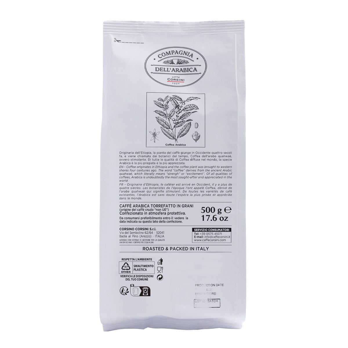 Coffee beans | Ethiopia Natural Coffee | 100% Arabica | 500g