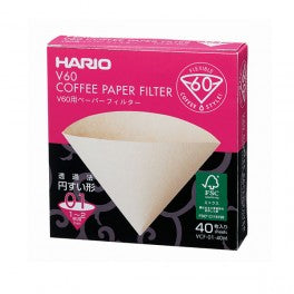 Filtri in carta Hario | Colore bianco | Vcf-01-40w paper filter 01white