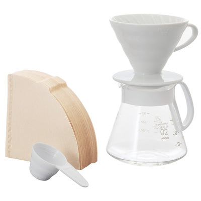 Set caffè filtro | Hario xvdd-3012w ceramic dripper 02 set