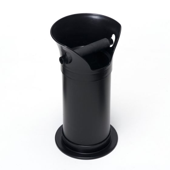 Knock Box Per Caffè - Battifondi Con Base Antiscivolo, 3 In 1 (Contenitore, Distributore, Pressino), Nero