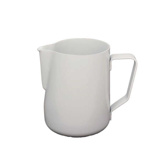 Lattiera per cappuccino in acciaio inox | Colore bianco | Capacità 360 ml