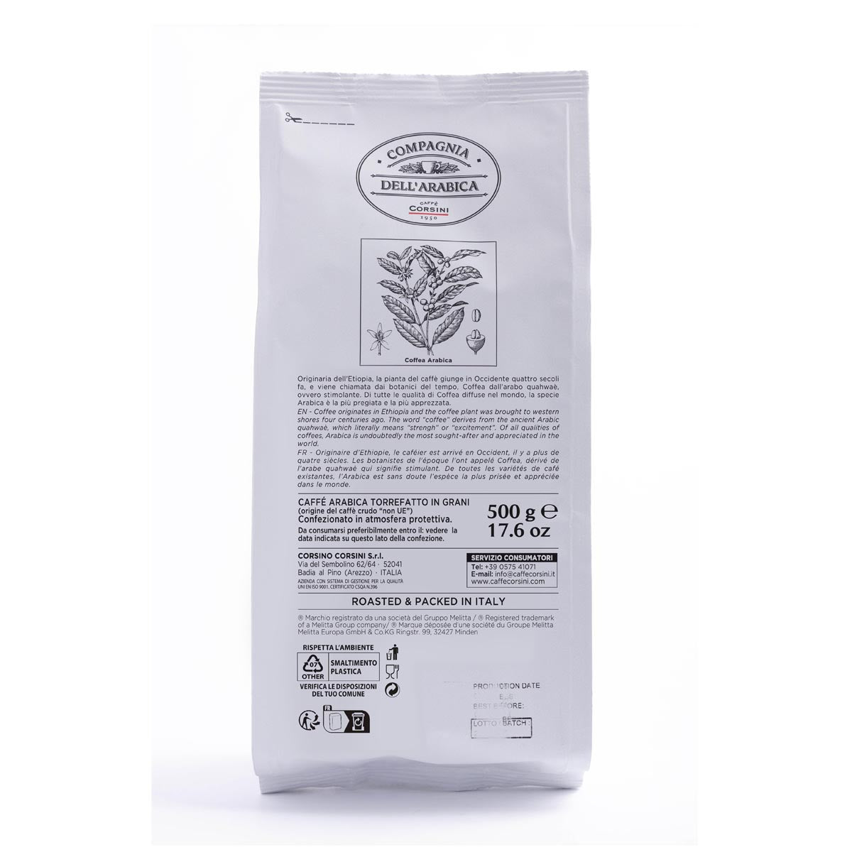 Coffee beans | Decaffeinato | 100% Arabica | 500g