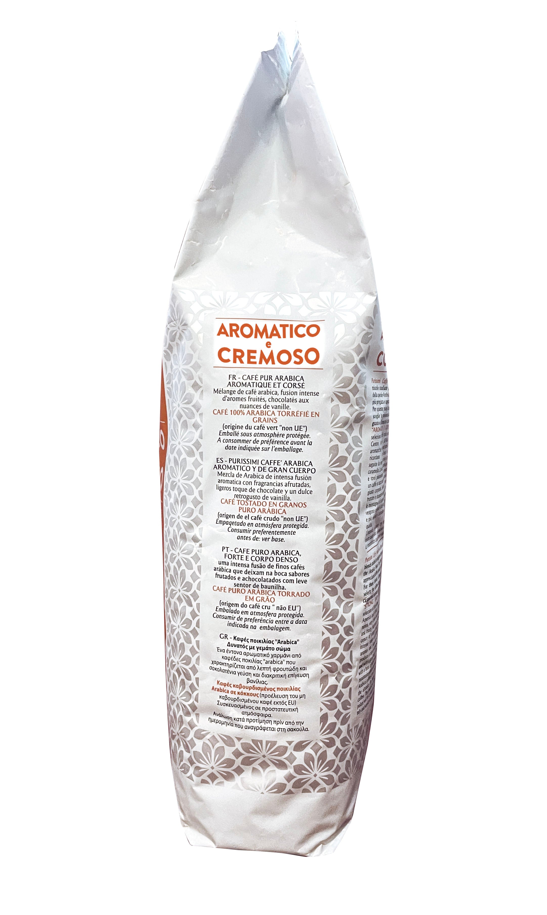 Coffee beans | Aromatico e Cremoso | 100% Arabica | 1Kg | Box of 8 packs