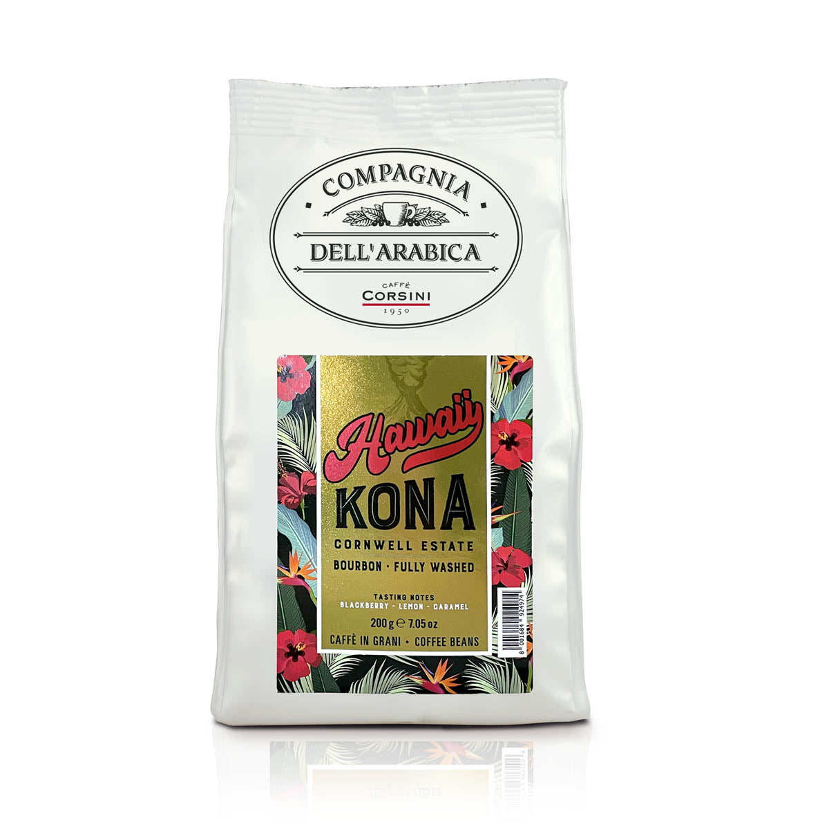 Caffè in grani | Hawaii Kona Cornwell Estate | 100% Arabica | 200g | Cartone con 12 confezioni