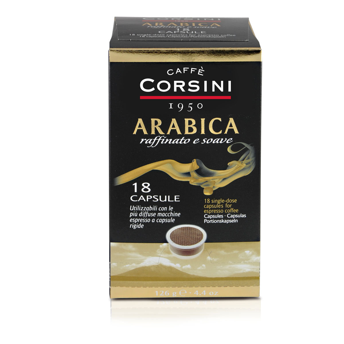 18 capsule di caffè compatibili Lavazza®* Espresso Point®* per confezione | 100% Arabica | Cartone da 12