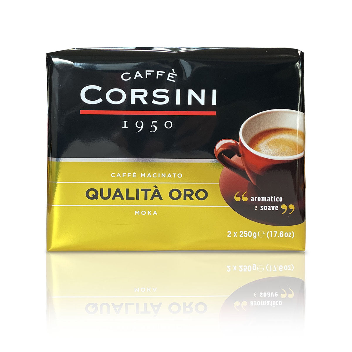 Ground coffee | Qualità Oro | Pack with 2 packets of 250g each | Box of 10 packs