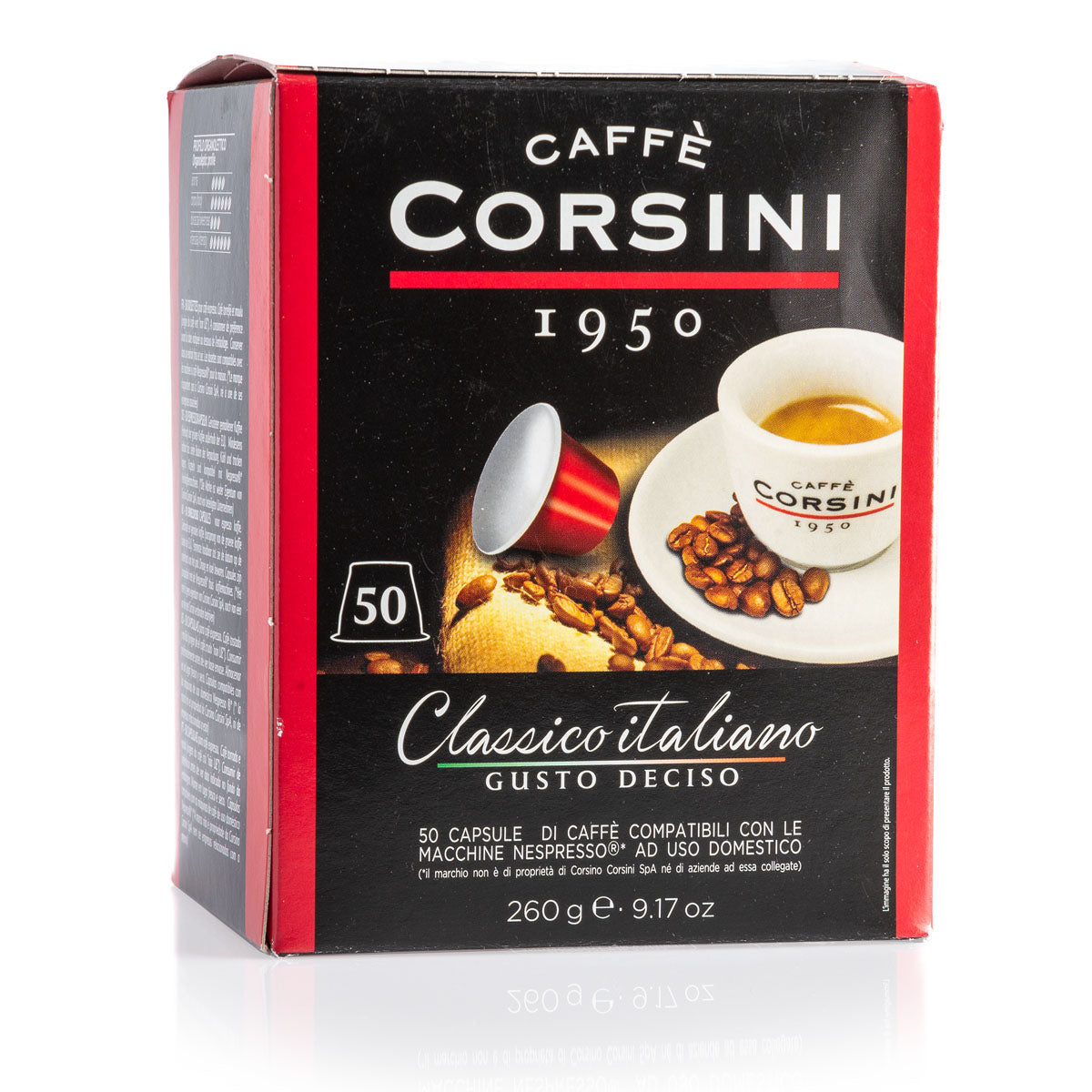 Capsule di caffè compatibili Nespresso® | Classico Italiano | 50 pezzi | Cartone con 8 confezioni