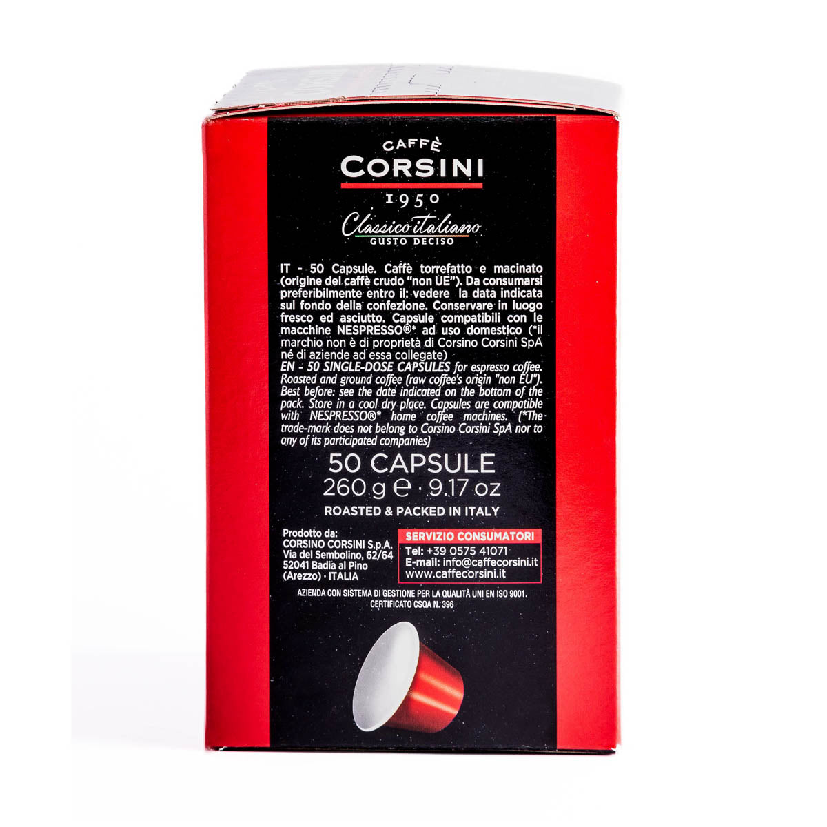 50 Nespresso® compatible coffee capsules | Classico Italiano | Box of 8 packs