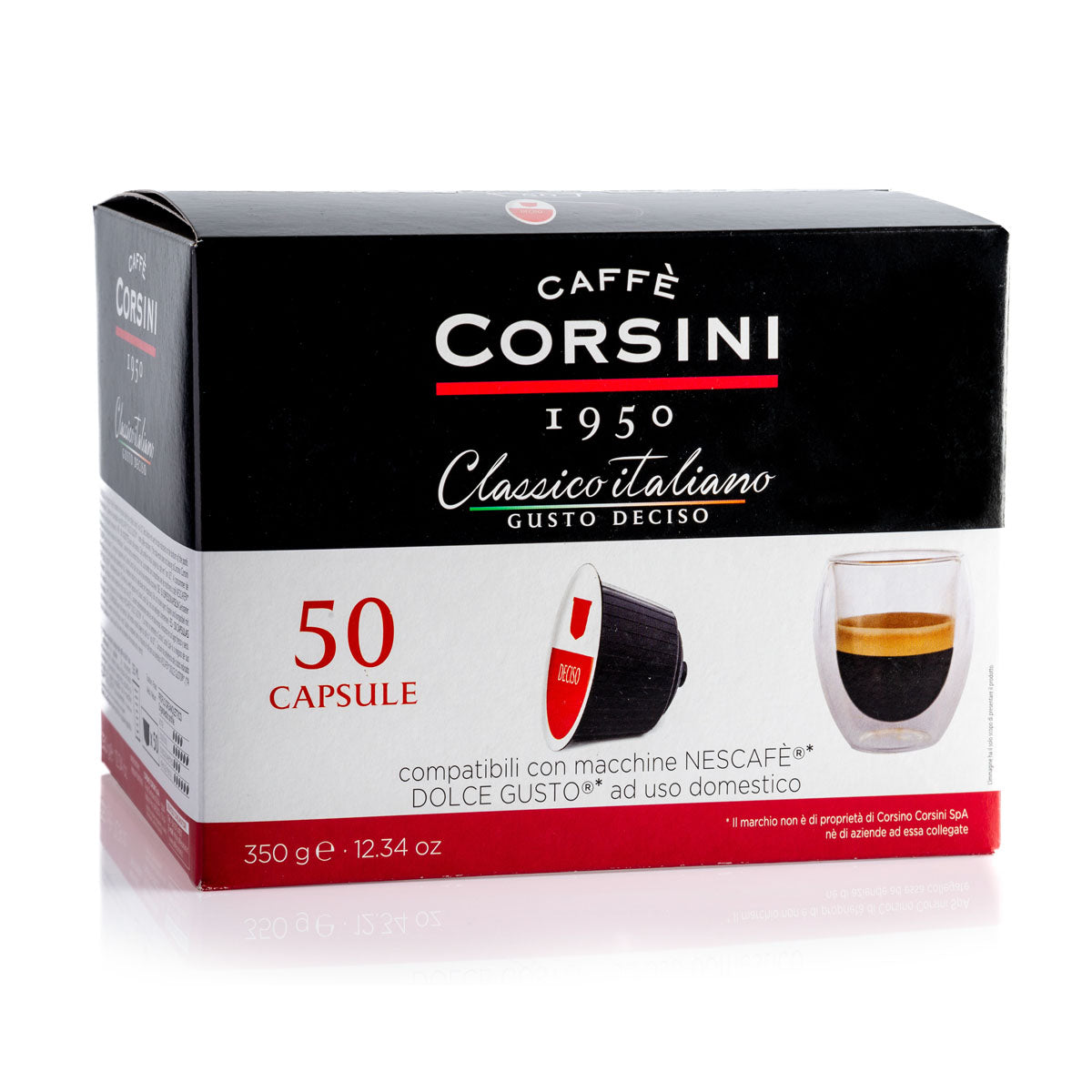 Capsule di caffè compatibili Nescafè® Dolce Gusto® | Classico Italiano Intenso | 50 pezzi | Cartone con 4 confezioni