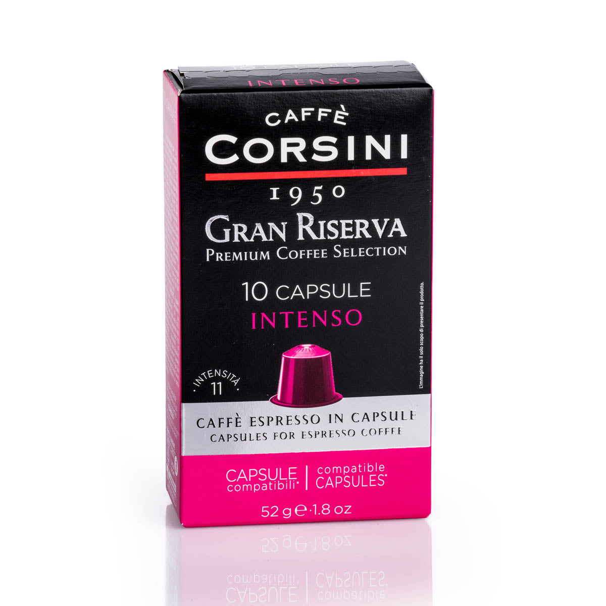 10 Nespresso® compatible coffee capsules | Gran Riserva Intenso | Box of 6 packs