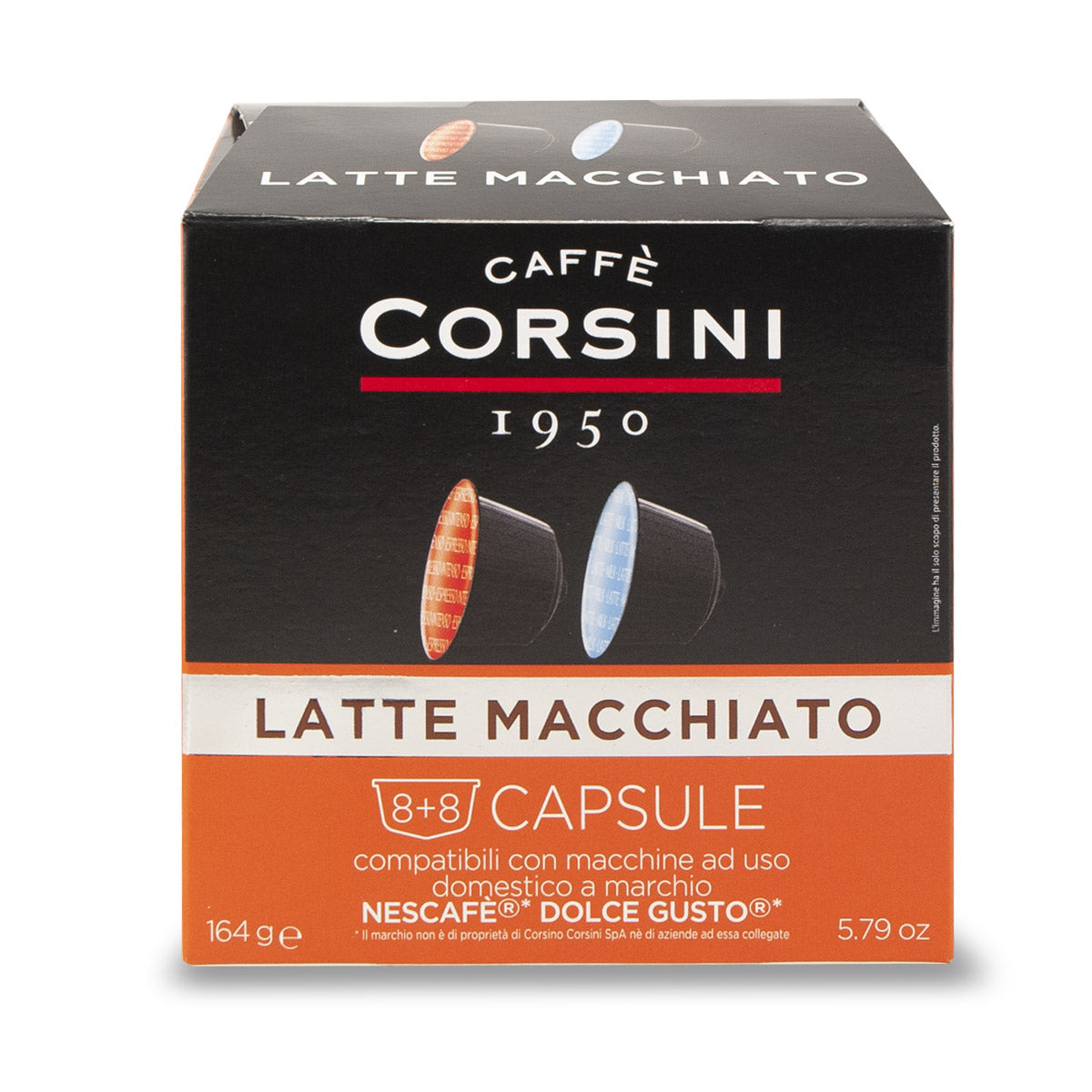 Capsule compatibili Nescafè® Dolce Gusto® | Latte macchiato | 16 (8+8) pezzi | Cartone da 6
