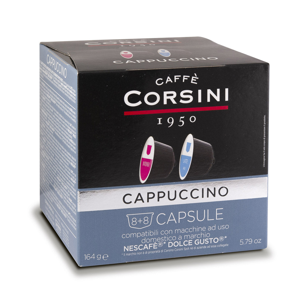 Nescafè® Dolce Gusto® compatible coffee capsules | Cappuccino | 16 (8+8) pieces | Box of 6