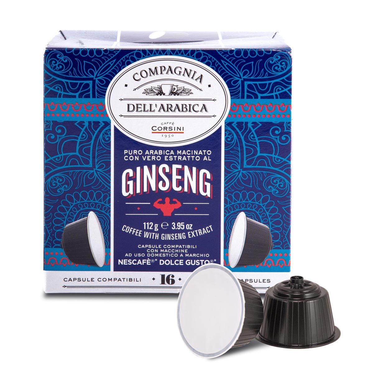 Nescafè® Dolce Gusto® compatible coffee capsules | Ginseng | 16 pieces