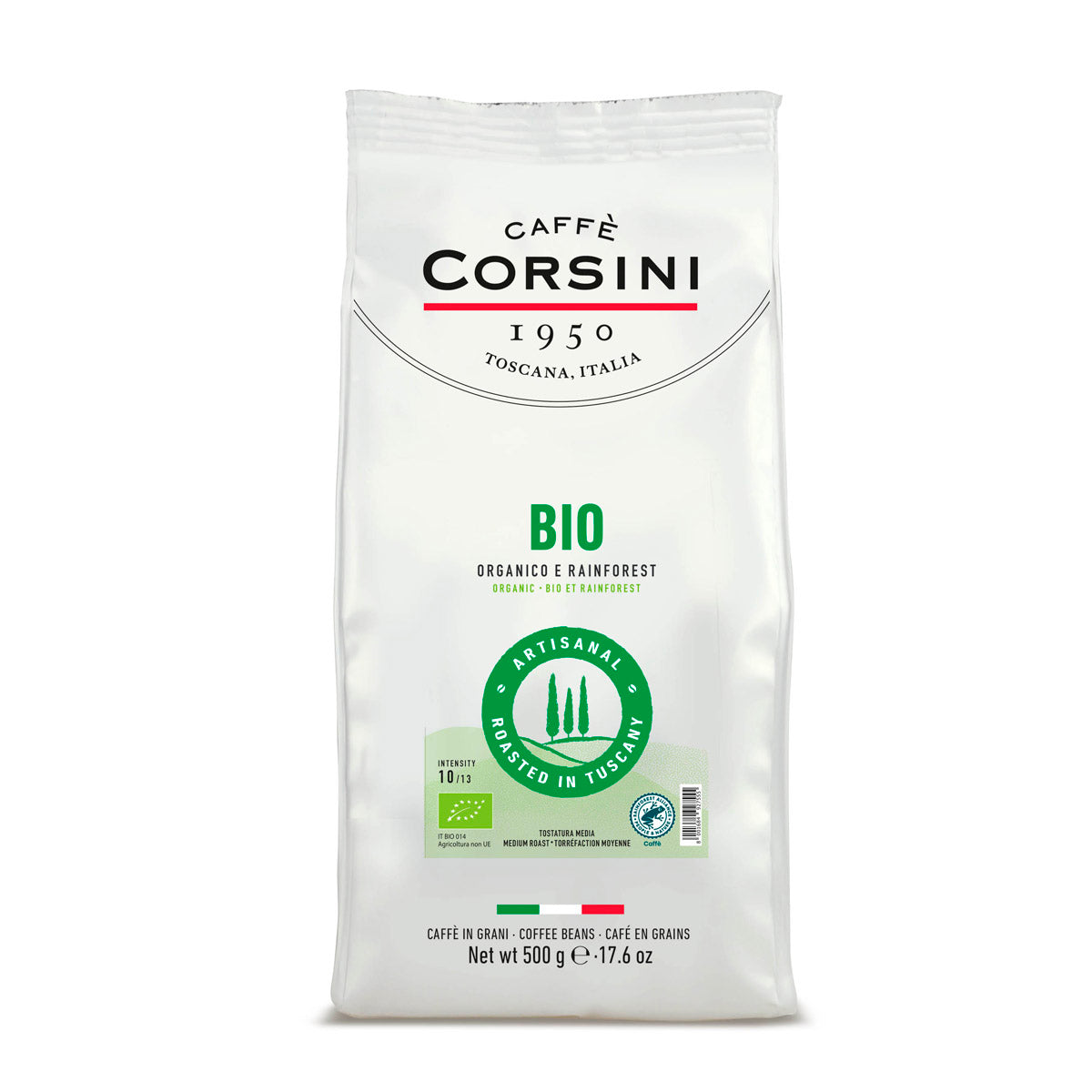 Caffè biologico e Rainforest in grani, BIO, 500g | Nuova gamma home Caffè Corsini